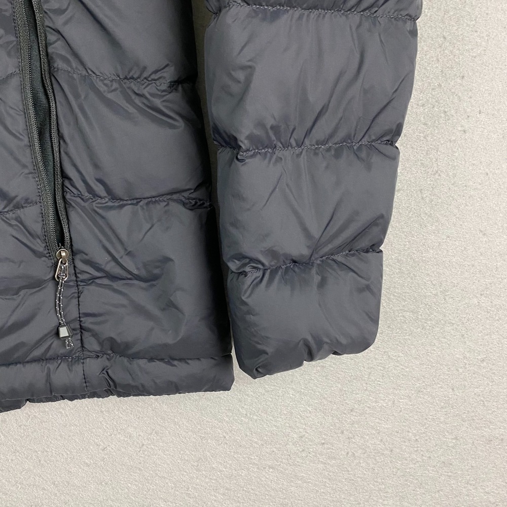 Eddie Bauer women Jacket Large Down Puffer Hooded EB 650 Black - Picture 4 of 13